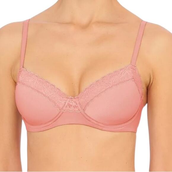 Natori 721298 Discreet Convertible Spacer Underwire Bra Peach Pink – 34DD - Picture 1 of 10